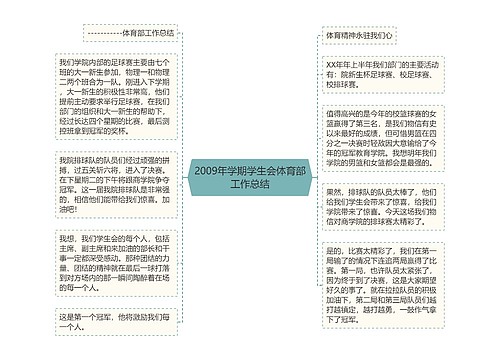 2009年学期学生会体育部工作总结