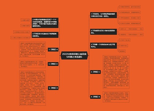 2022年教师招聘公基高频500题之单选题6