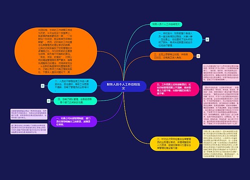 财务人员个人工作总结范文