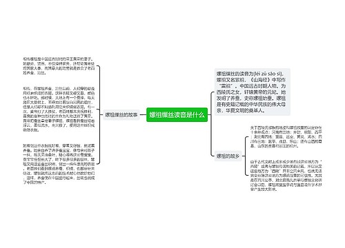 嫘祖缫丝读音是什么