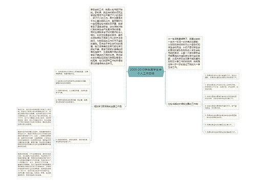 2009-2010学年度学生会个人工作总结