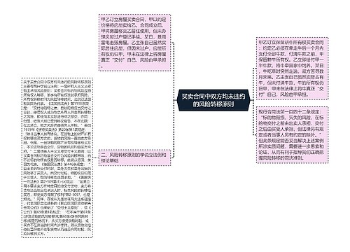 买卖合同中双方均未违约的风险转移原则