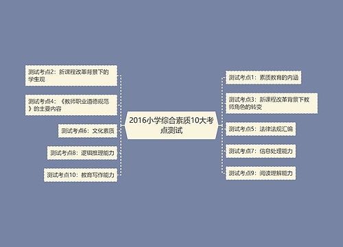 2016小学综合素质10大考点测试