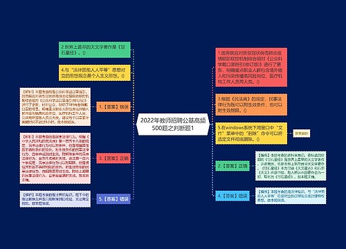 2022年教师招聘公基高频500题之判断题1