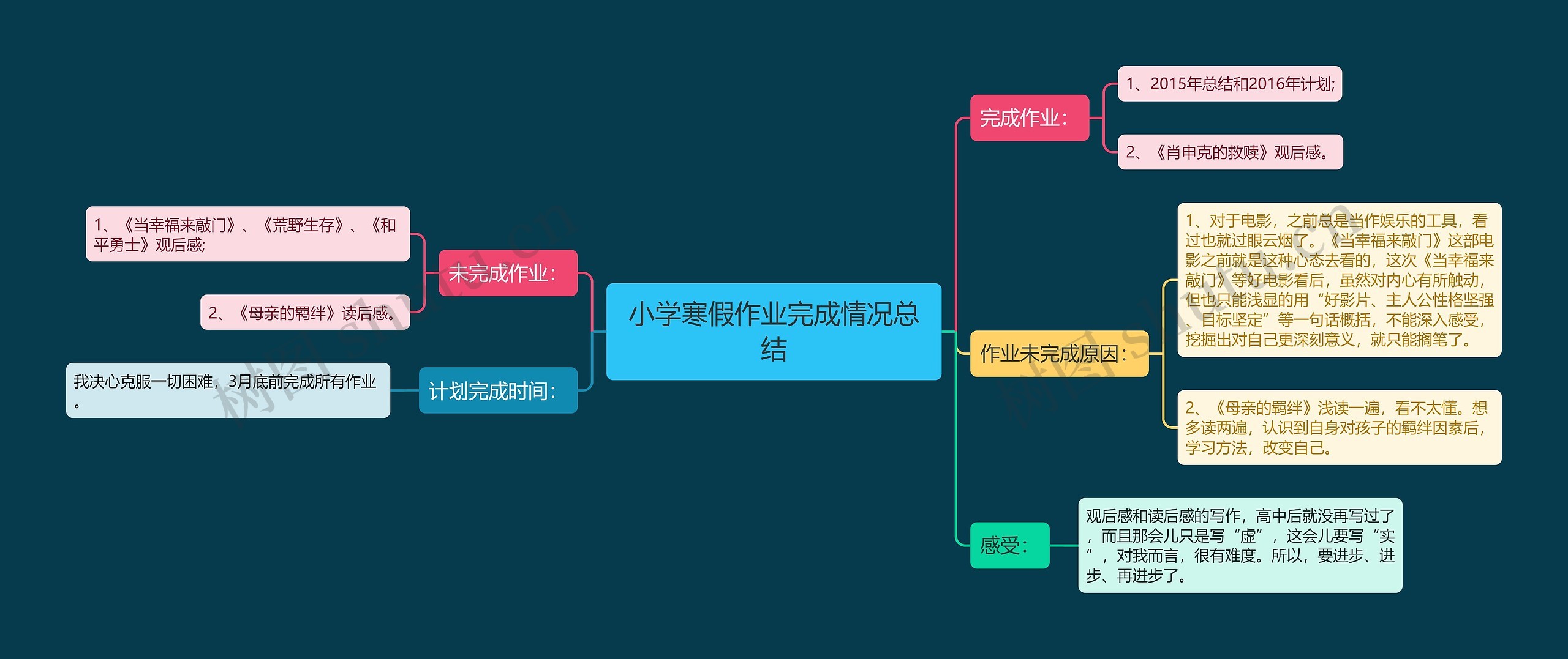 小学寒假作业完成情况总结