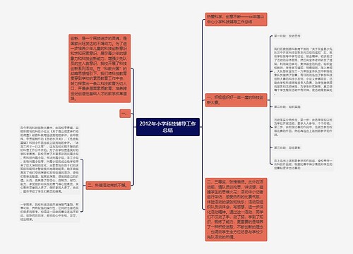 2012年小学科技辅导工作总结