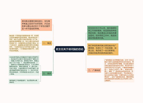 班主任关于课间操的总结