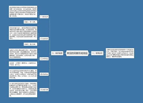 常见的印象形成效应