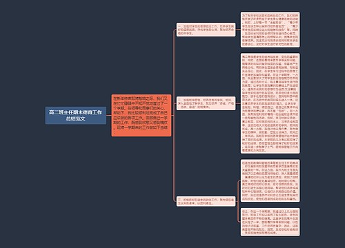 高二班主任期末德育工作总结范文