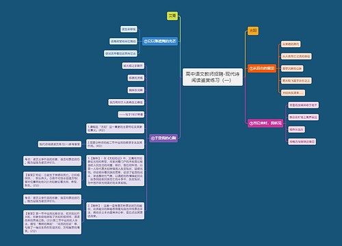 高中语文教师招聘-现代诗阅读鉴赏练习（一）