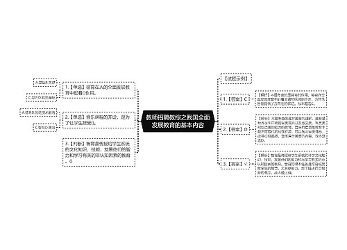 教师招聘教综之我国全面发展教育的基本内容