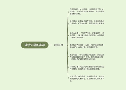 陆绩怀橘的典故