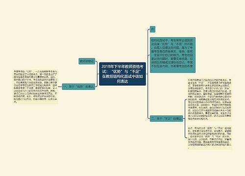 2018年下半年教师资格考试：“优势”与“不足”在教招结构化面试中该如何表达