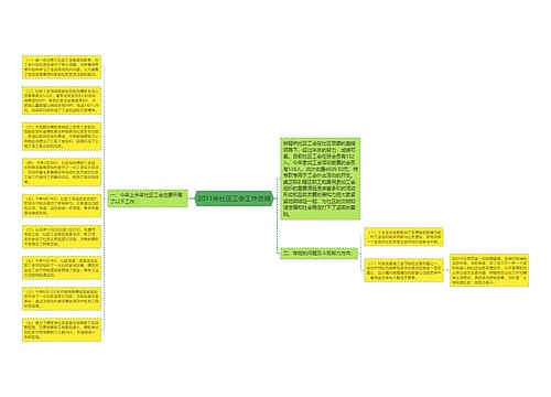 2011年社区工会工作总结