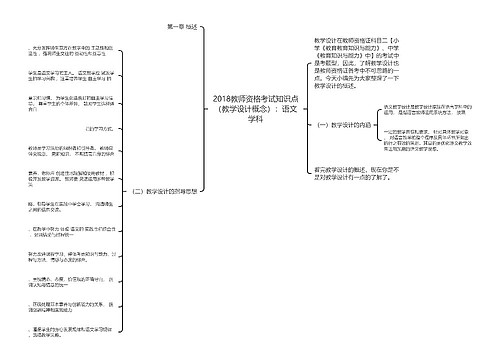 2018教师资格考试知识点（教学设计概念）：语文学科