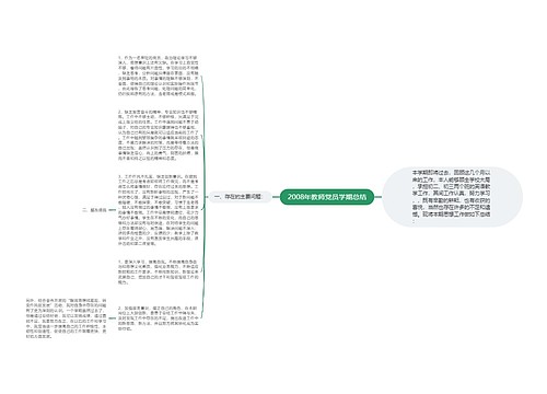 2008年教师党员学期总结