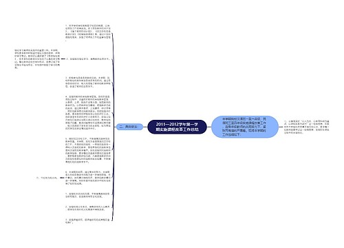 2011—2012学年第一学期实施课程改革工作总结