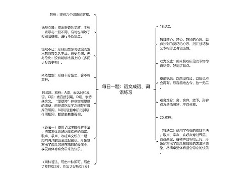 每日一题：语文成语、词语练习