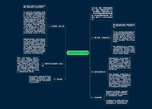 小学五年级教师工作总结