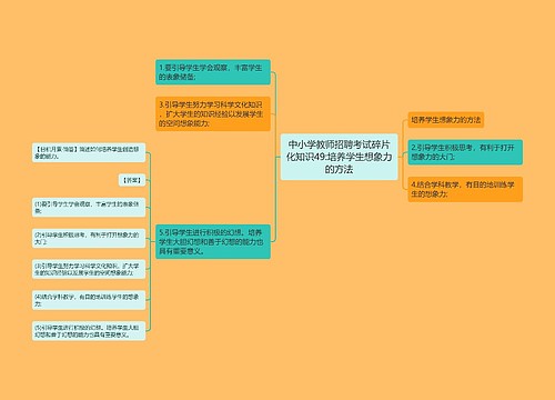 中小学教师招聘考试碎片化知识49:培养学生想象力的方法