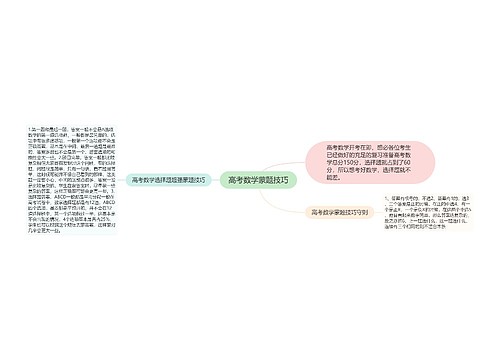 高考数学蒙题技巧 高考数学蒙题技巧