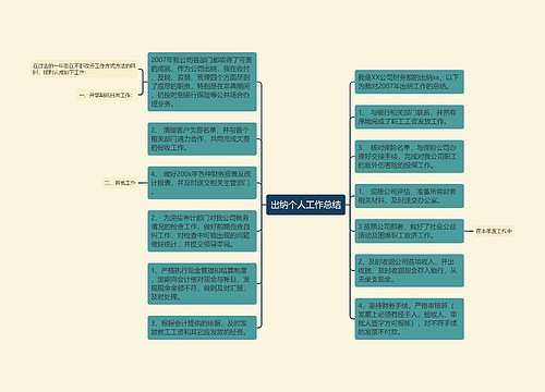 出纳个人工作总结