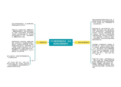 2018教师资格考试：幼儿教资面试通用技巧
