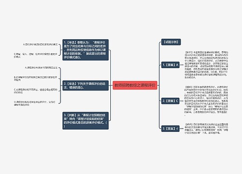 教师招聘教综之课程评价