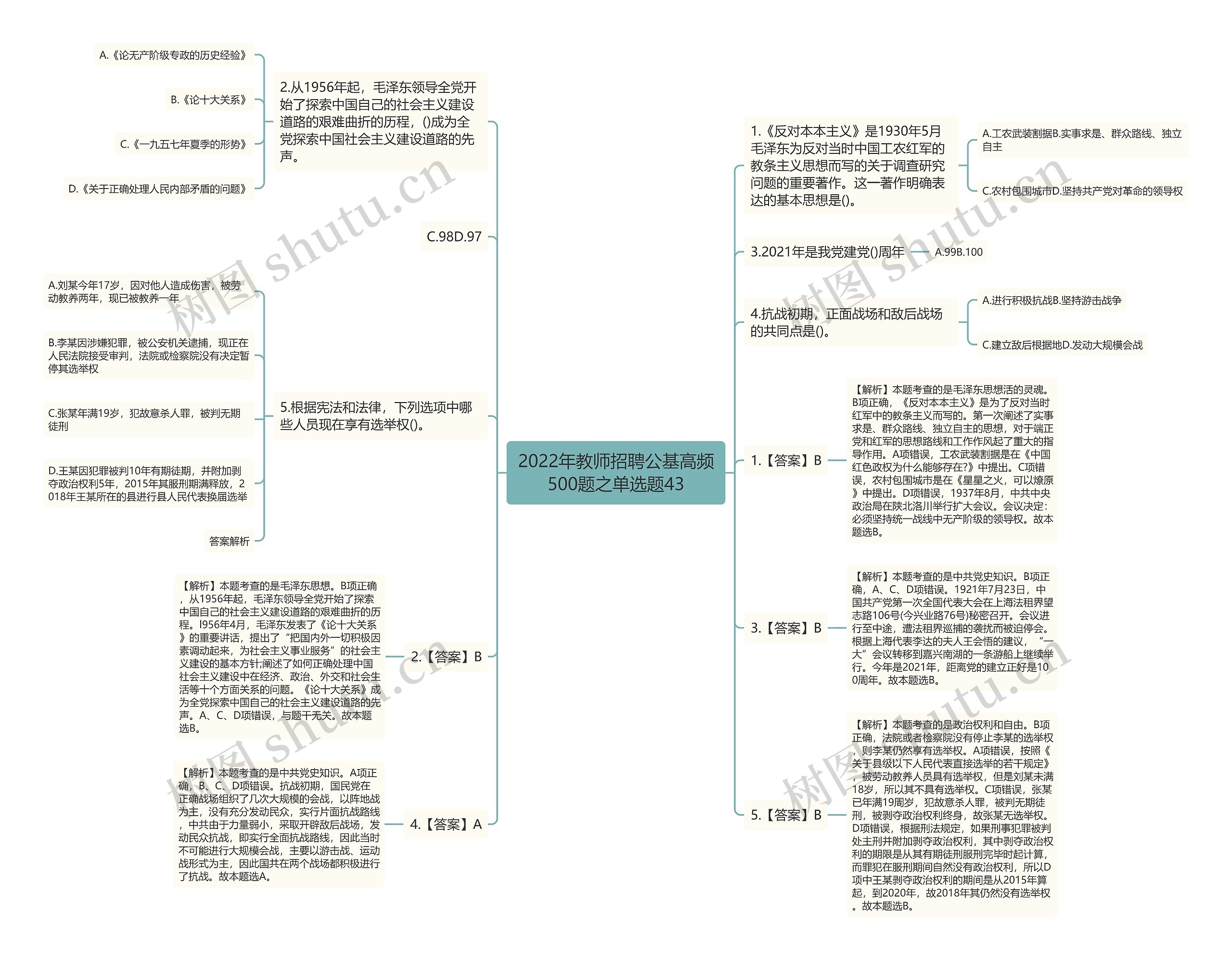 2022年教师招聘公基高频500题之单选题43