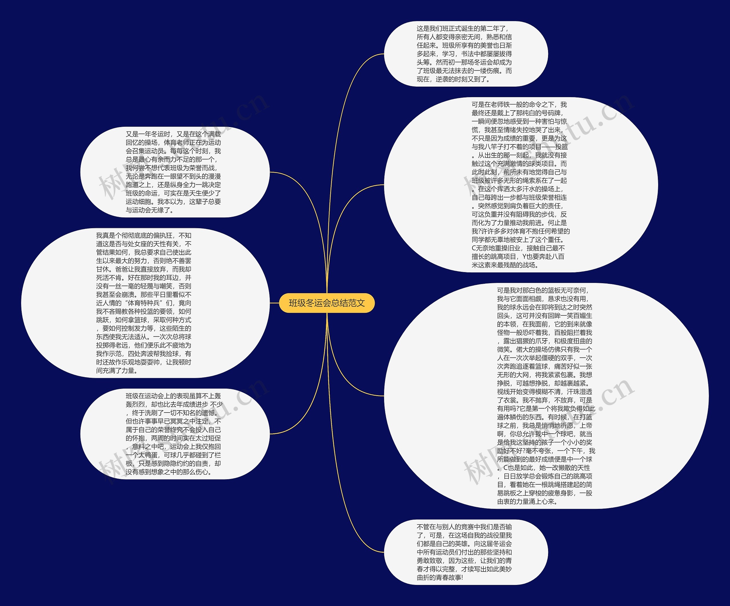 班级冬运会总结范文思维导图