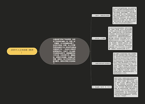 2009个人工作总结（教师）
