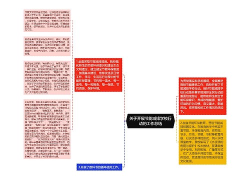 关于开展节能减排学校行动的工作总结