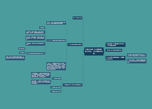 中级经济师《工商管理》复习考点： 生产管理与控制