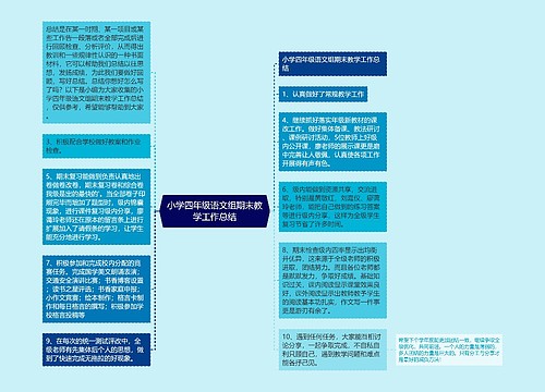 小学四年级语文组期末教学工作总结