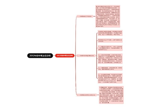 2012年初中班主任总结