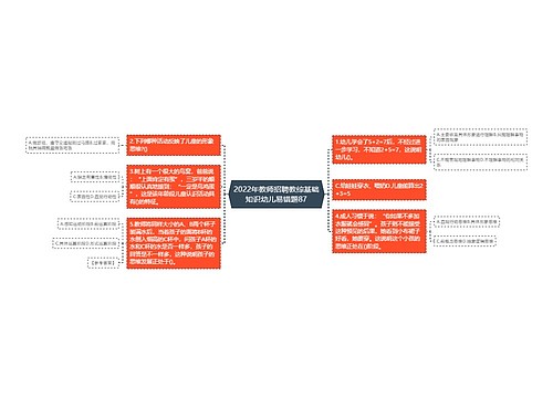 2022年教师招聘教综基础知识幼儿易错题87