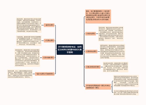 2018教师资格考试：如何区分材料分析题中的8大教学原则