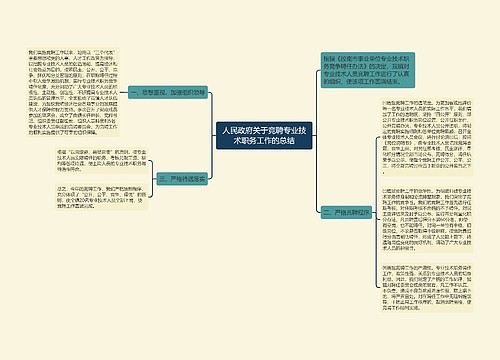 人民政府关于竞聘专业技术职务工作的总结