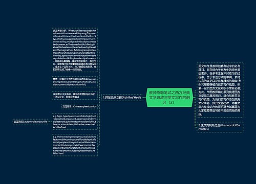 教师招聘笔试之西方经典文学典故与英文写作的融合（2）