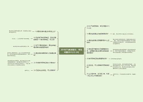 2018(下)教资报名：常见问题20个(13-24)