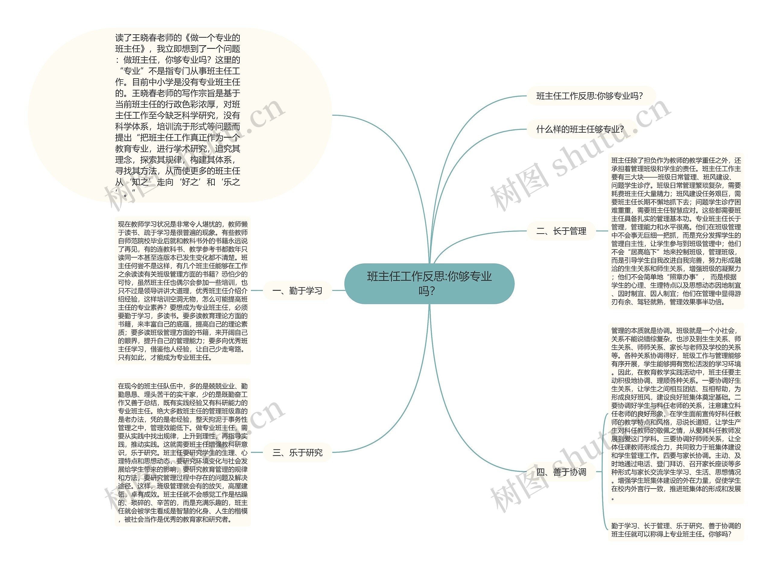 班主任工作反思:你够专业吗？