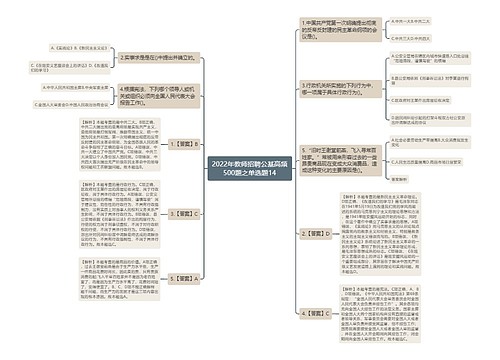 2022年教师招聘公基高频500题之单选题14