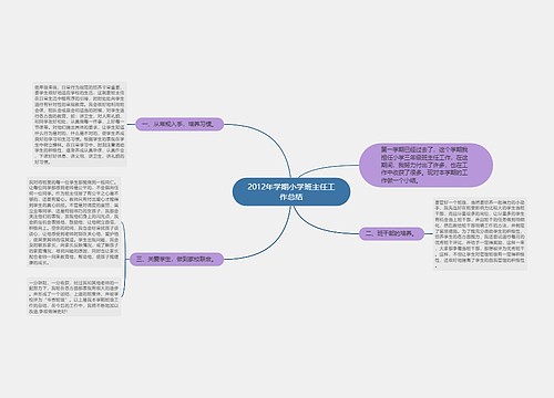 2012年学期小学班主任工作总结