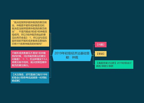 2019年初级经济法基础答疑：仲裁