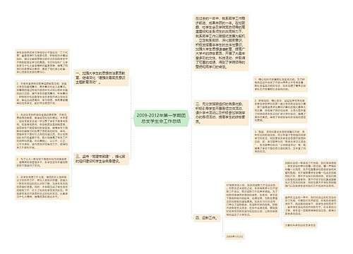 2009-2012年第一学期团总支学生会工作总结