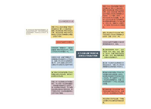 关于内地与澳门特别行政区相互认可和执行民商