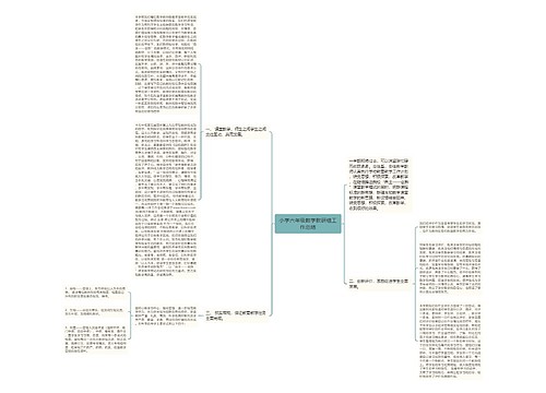 小学六年级数学教研组工作总结思维导图