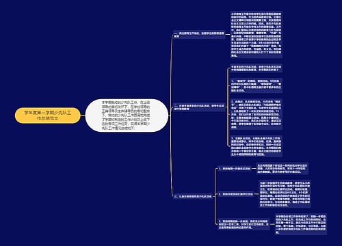 学年度第一学期少先队工作总结范文