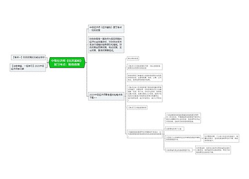 中级经济师《经济基础》复习考点：财政政策