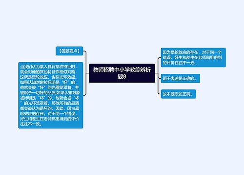 教师招聘中小学教综辨析题8